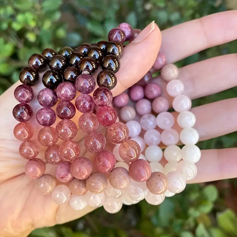 8 mm Naturstein-Perlenarmband für Frauen, Glücksbringer, Liebe, Reichtum, Glück, buntes Armband, Schmuck, Geburtstagsgeschenk