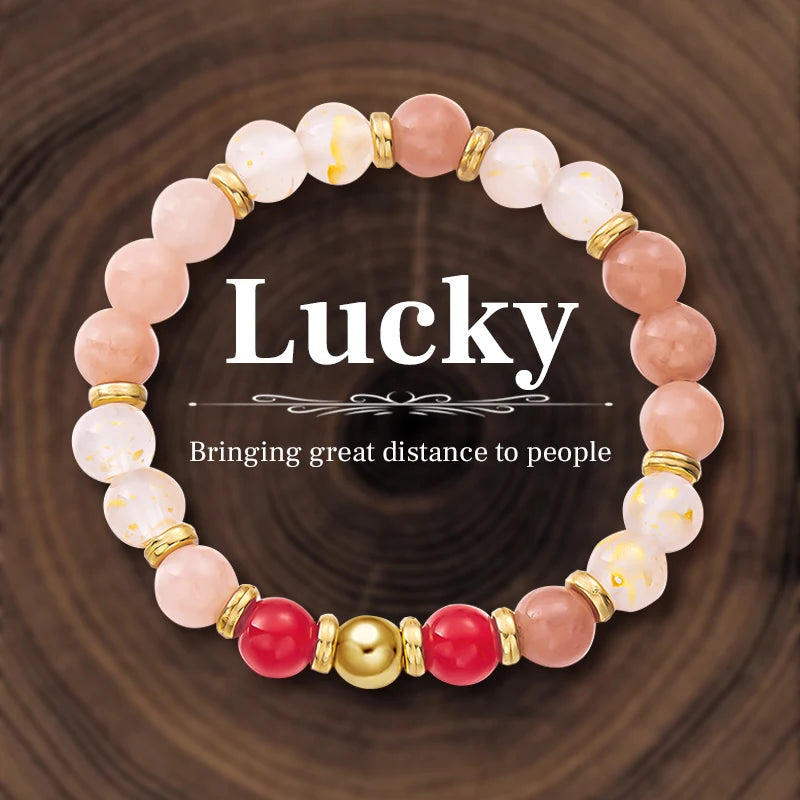 8 mm Naturstein-Perlenarmband für Frauen, Glücksbringer, Liebe, Reichtum, Glück, buntes Armband, Schmuck, Geburtstagsgeschenk