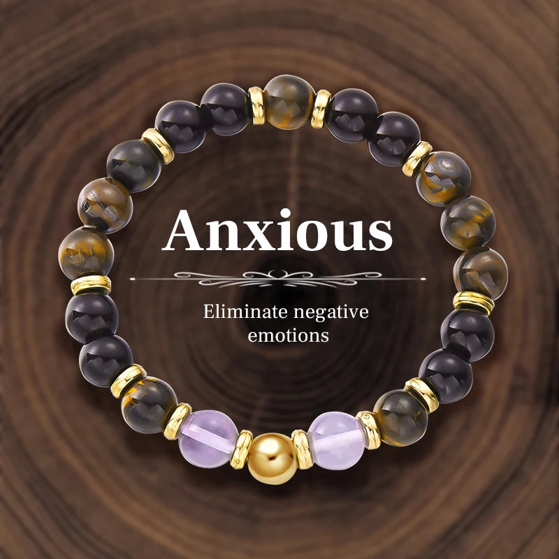 8 mm Naturstein-Perlenarmband für Frauen, Glücksbringer, Liebe, Reichtum, Glück, buntes Armband, Schmuck, Geburtstagsgeschenk