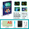 Light-up drawing pad with multiple colors