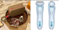 Portable skincare device kit with travel pouch, electronic shaver and cleansing brush