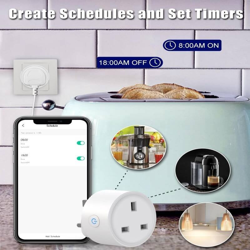 Smart Plug 2 Pack, WiFi Alexa Plug,